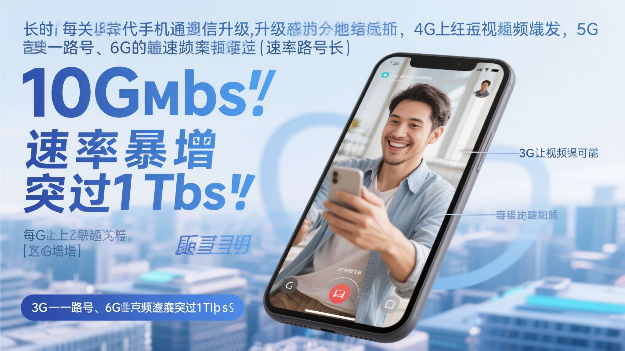 6G不拼网速了!体验速率比5G还低 重点提升时延、能效 长期以来,每一代移动通信的升级都伴随着"速率暴增"的标签:3G让视频通话成为可能