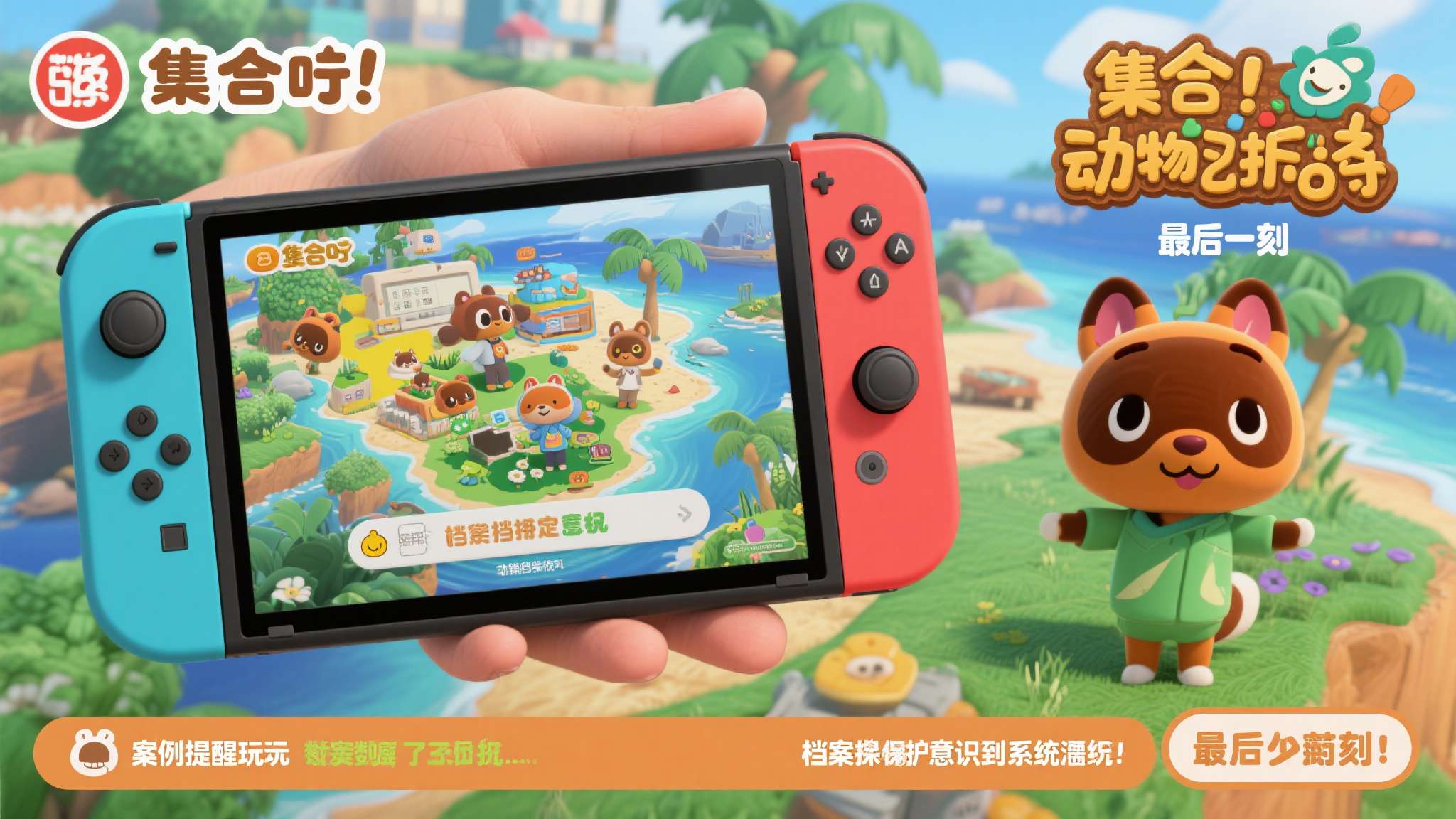 国行switch领取游戏 以《集合啦!动物森友会》为例,该游戏存档绑定主机,若未提前备份而主机系统出现问题